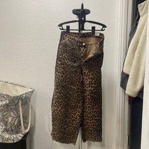 Zara Flared Leopard Jeans